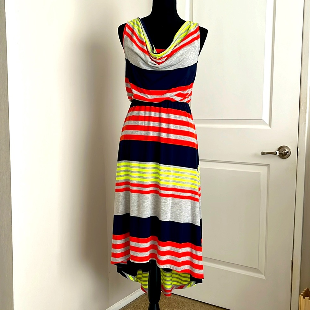 AB Studio multi-color striped dress